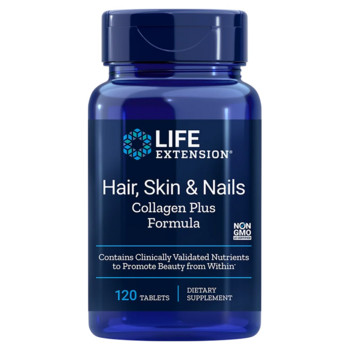 Life Extension Hair, Skin & Nails Collagen Plus Formula 120 ks, tablety