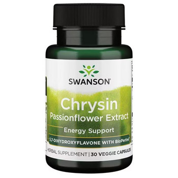 Swanson Chrysin Passionflower Extract 30 ks, vegetariánská kapsle, 500 mg