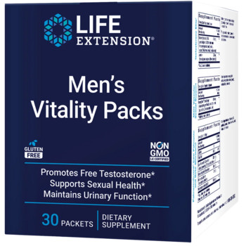 Life Extension Men's Vitality Packs 30 x 3 ks, kapsle + softgel, EXP. 11/2025