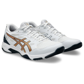 Asics GEL-ROCKET 11 WHITE / PURE GOLD, UK 6, EU 40, US 7, 25 cm