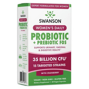 Swanson Women's Daily Probiotic + Prebiotic FOS 60 ks, vegetariánská kapsle