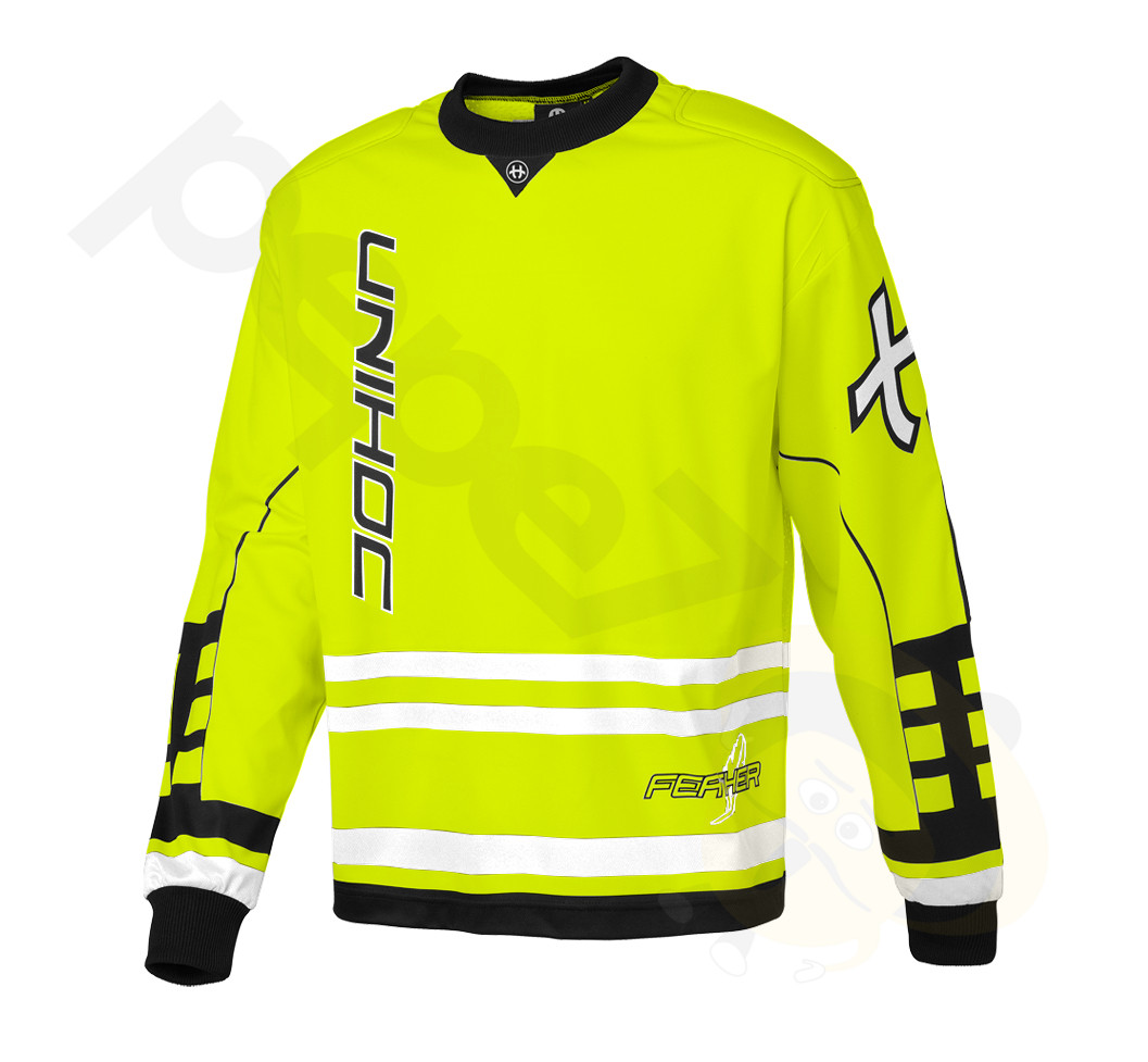 Unihoc Feather neon yellow Goalkeeper jersey | efloorball.net