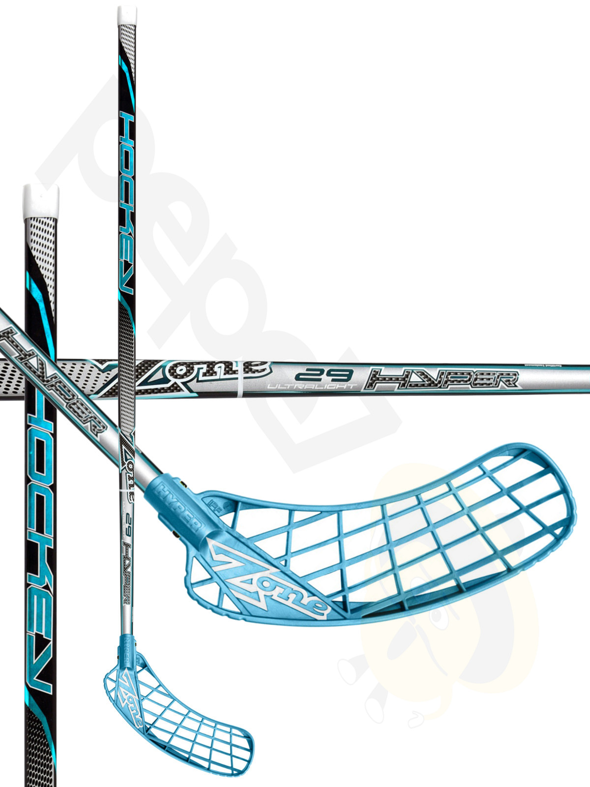 Floorball Stick Zone Hyper Hockey Ultralight 29 Carbon Blue