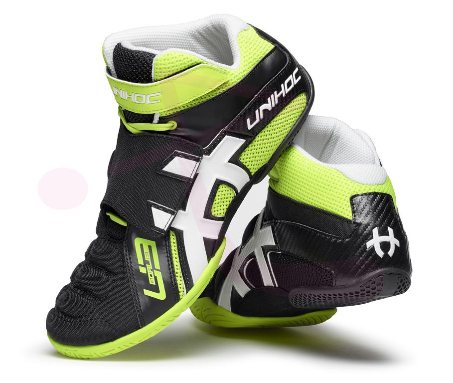 Unihoc U3 Goalie neon yellow/black Goalie shoes