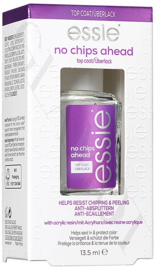 Essie No Chips Ahead overcoat a nail shine
