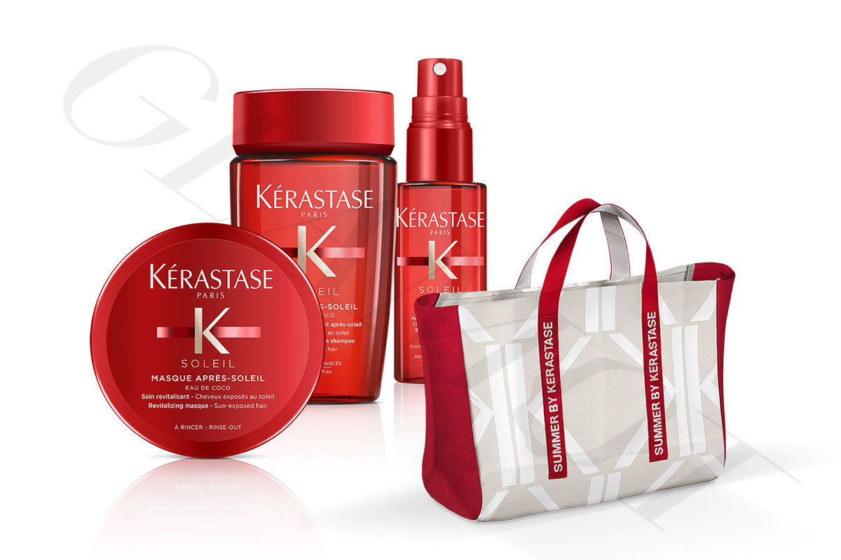Kérastase Soleil Set IV. travel set for sun stressed hair + FREE BAG |