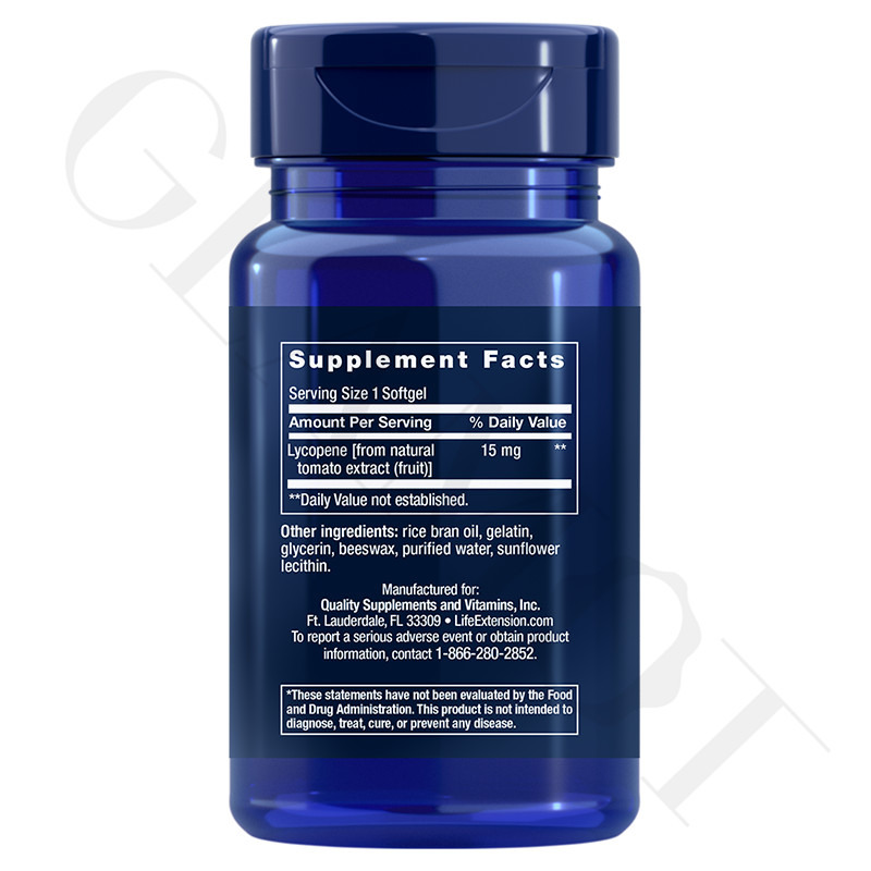 Life Extension Mega Lycopene prostate and arterial health support