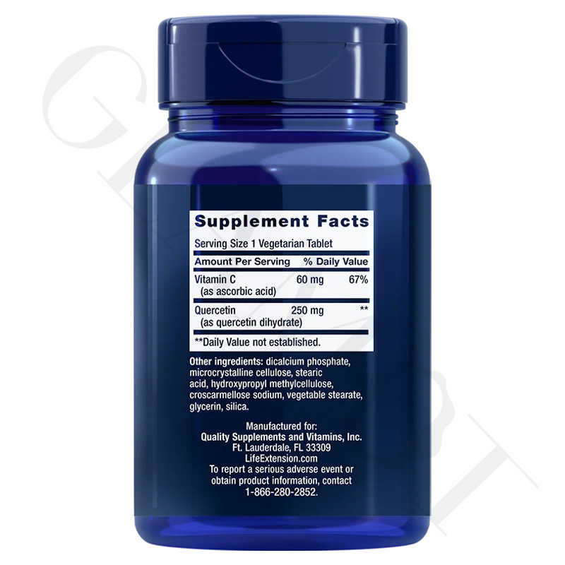 Life Extension Quercetin & Vitamin C Cellular health & immune function