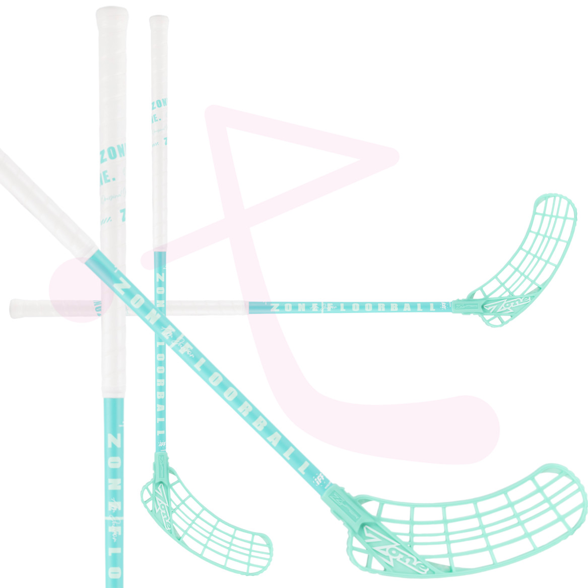 Zone Floorball Zuper Air Jr White Ice Mint Floorball Stick