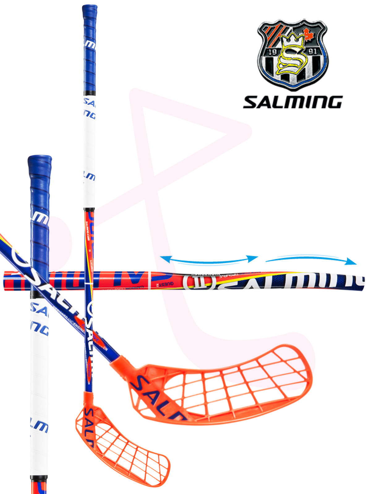 Floorball Salming QUEST2 KickZone TipCurve JR `14 efloorball.de