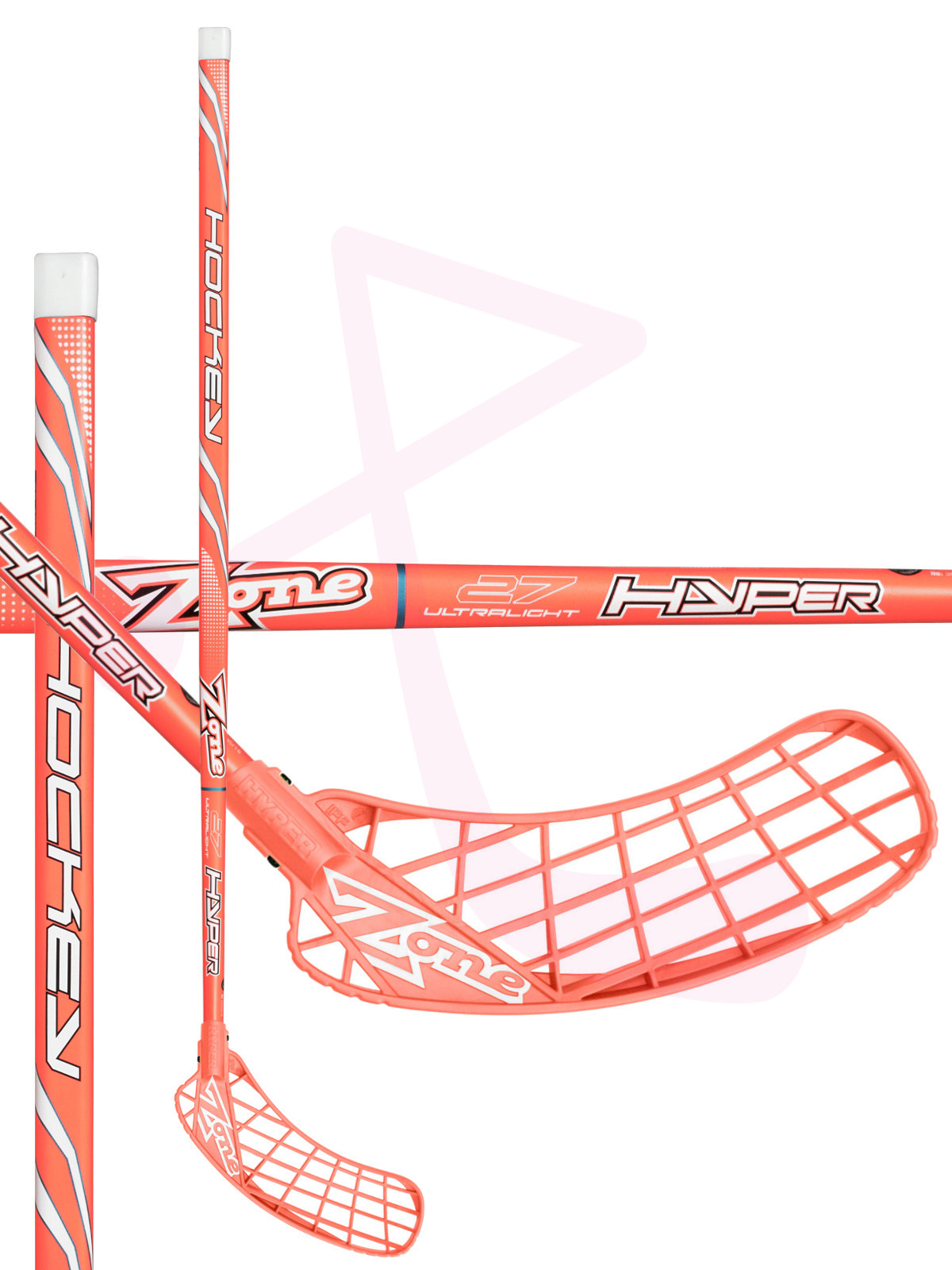 Zone floorball HYPER HOCKEY Ultralight 27 coral Floorbal stick