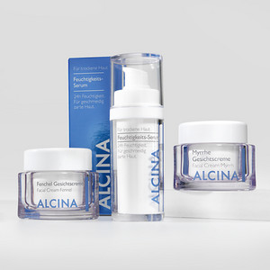 Alcina skincare products for dry and extremely dry skin