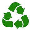 Möbius loop recycling symbol for cosmetic packaging