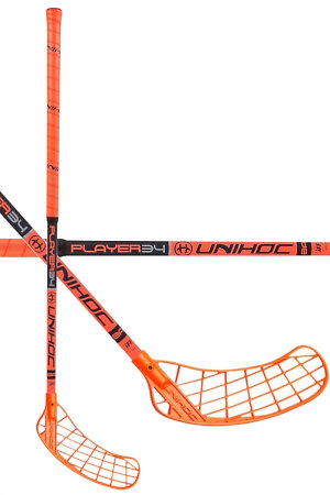 Unihoc Basic PLAYER 34 neon orange/black Florbalová hokejka