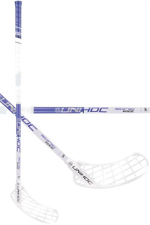 Unihoc SONIC EDGE Curve 1.0º 29 white/blue Floorball Schläger