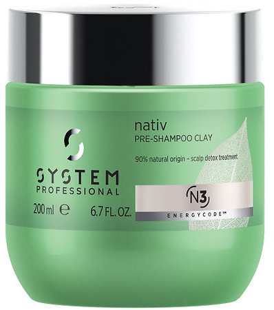 System Professional Nativ Pre-Shampoo Clay detox mask for scalp