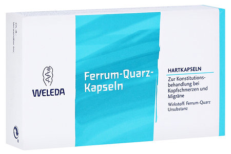 Weleda Ferrum-Quarz Kapseln Anthroposophisches Arzneimittel bei Migräne, Gehirnerschütterung und Erschöpfung