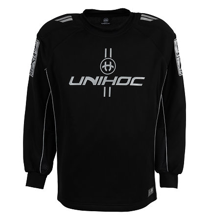 Unihoc ALPHA jersey black/silver Torwarttrikot