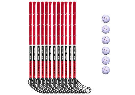 Unihoc Basic FIGHTER 12 sticks + 6 balls Florbalová sada