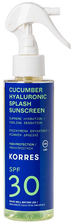 Korres Cucumber Hyaluronic Splash Sunscreen SPF30 sunbathing emulsion