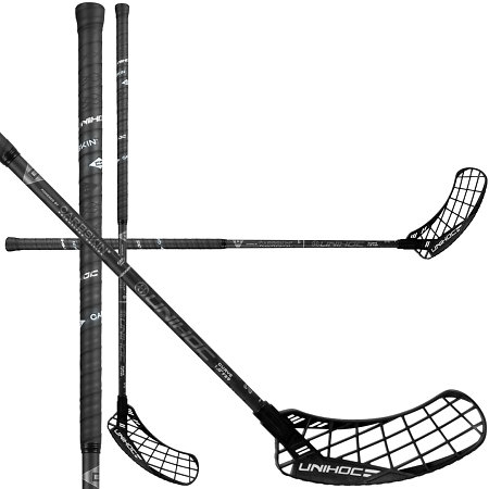 Unihoc EPIC CARBSKIN Curve 1.0º 29 black Floorball stick