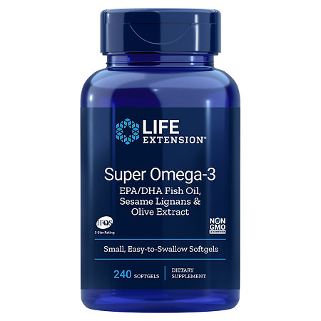 Life Extension Super Omega-3 EPA/DHA Fish Oil Doplněk stravy s obsahem Omega-3
