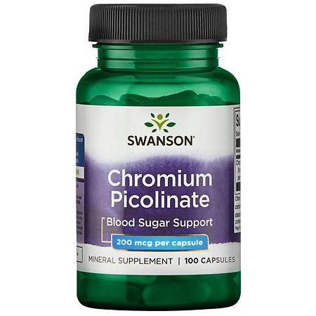Swanson Chromium Picolinate Nahrungsergänzungsmittel mit Chrompicolinat