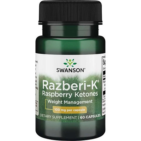 Swanson Razberi-K Raspberry Ketones Nahrungsergänzungsmittel mit Himbeerketonen