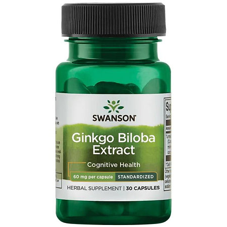 Swanson Ginkgo Biloba Extract Doplněk stravy s obsahem Ginkgo Biloba