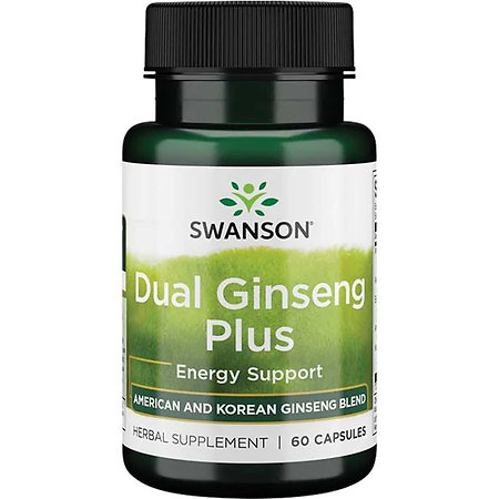 Swanson Dual Ginseng Plus Nahrungsergänzungsmittel mit adaptogenen Kräutern