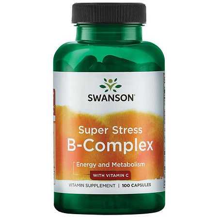 Swanson Super Stress B Complex Komplex vitamínů B a vitamínu C