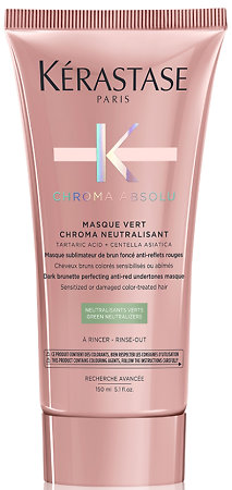 Kérastase Chroma Absolu Masque Vert Chroma Neutralisant dark brunette perfecting anti-red undertones masque