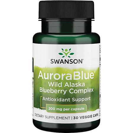 Swanson AuroraBlue Wild Alaska Blueberry Complex Doplněk stravy s výtažky z borůvek