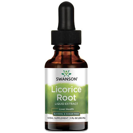 Swanson Licorice Root Liquid Extract Doplněk stravy s extraktem lékořice