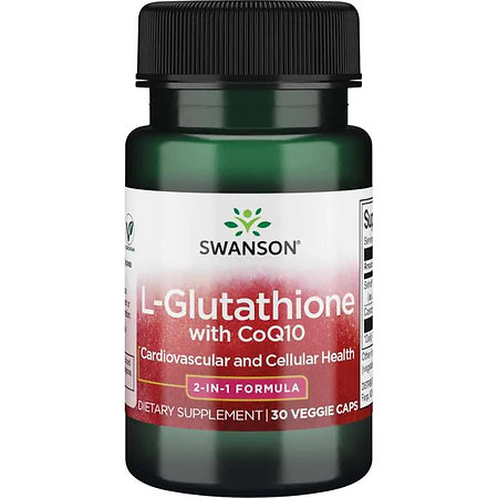 Swanson L-Glutathione with CoQ10 Doplnok stravy s obsahom L-glutatiónu a CoQ10