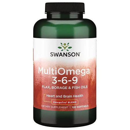 Swanson MultiOmega 3-6-9 Flax Doplnok stravy pre zdravie srdca a mozgu