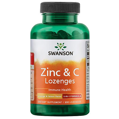 Swanson Zinc & C Lozenges Doplnok stravy so zinkom a vitamínom C