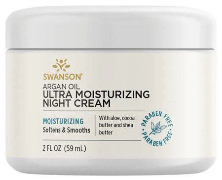 Swanson Argan Oil Ultra Moisturizing Night Cream feuchtigkeitsspendende gesichtscreme für die nacht