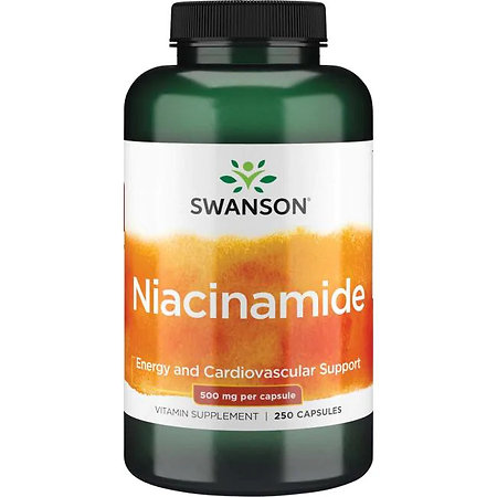 Swanson Niacinamide Doplněk stravy s obsahem Niacinu