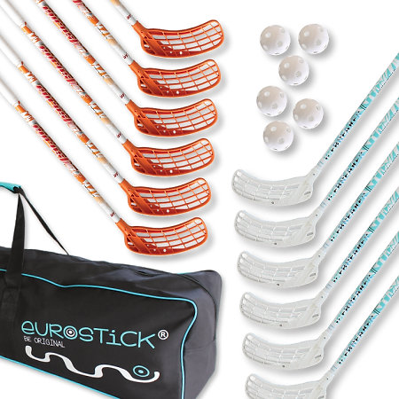 Eurostick Fire & Icebreaker Unihockey-Set mit Tasche