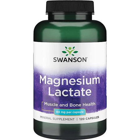 Swanson Magnesium Lactate Doplněk stravy s laktátem hořečnatým