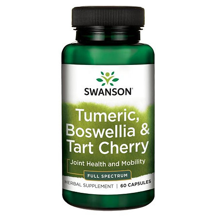 Swanson Turmeric, Boswellia & Tart Cherry Boswellia, Kurkuma und Kirsche