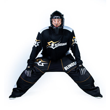 BlindSave “X” black with helmet Brankářský set s přilbou