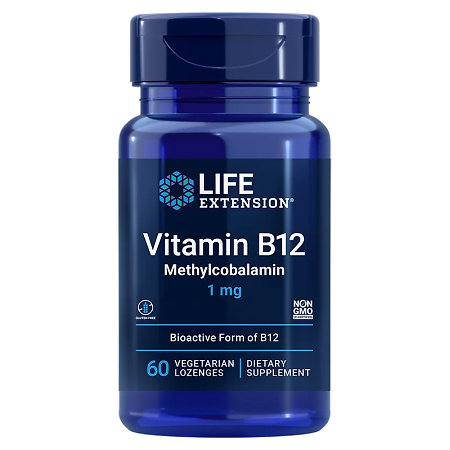 Life Extension Vitamin B12 Methylcobalamin Doplněk stravy s obsahem vitamínu B12