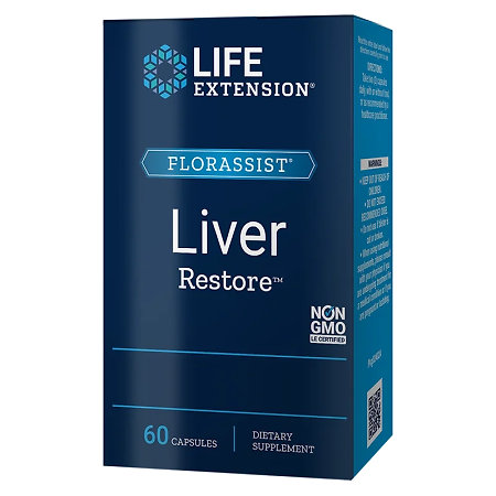 Life Extension FLORASSIST® Liver Restore™ Nahrungsergänzungsmittel mit Probiotika und Präbiotika
