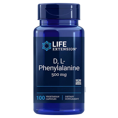Life Extension D, L-Phenylalanine Doplněk stravy s aminokyselinou fenylalanin