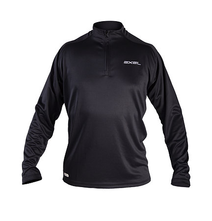Exel SHOOT SWEAT SHIRT 1/4 ZIP BLACK Mikina