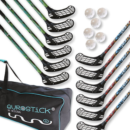 Eurostick Street Talk Team set with bag Florbalový set