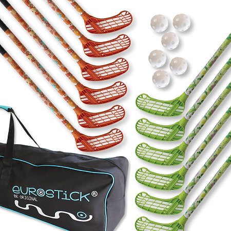 Eurostick Splash 80/91 cm teamset with bag Florbalový set (9-12 rokov)