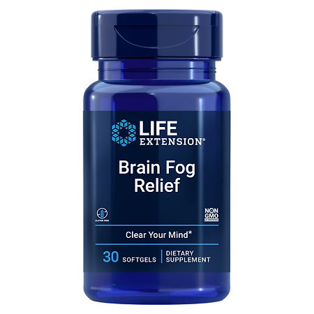 Life Extension Brain Fog Relief Doplněk stravy s extraktem z listu manga
